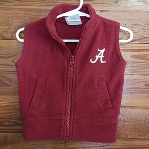University of Alabama Creative Knitwear fleece vest 12 month